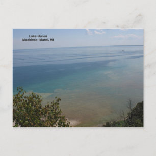 Cartão Postal Lago Huron na Ilha Mackinac, MI