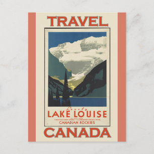 Cartão Postal Lago Louise Canada Viagens vintage