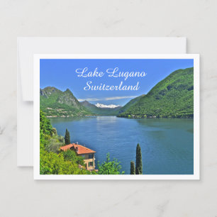 CARTÃO POSTAL LAGO LUGANO, SUIÇA