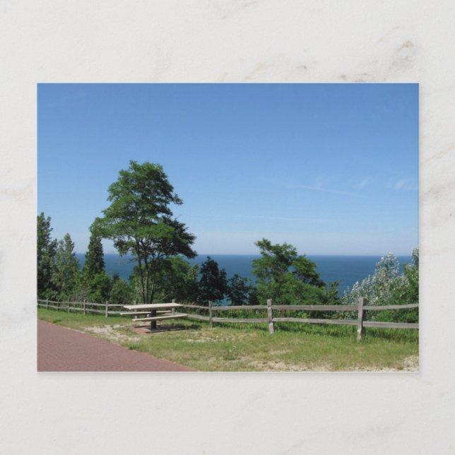 Cartão Postal Lago Michigan de Arcadia MI (Frente)