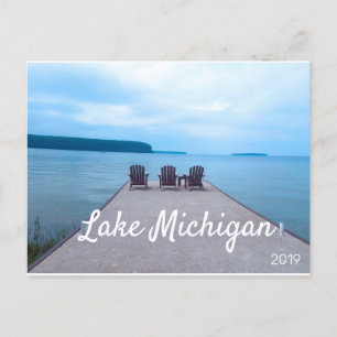 Cartão Postal Lago Michigan no distrito de Door 2019
