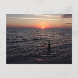 Cartão Postal Lago Michigan Sunset