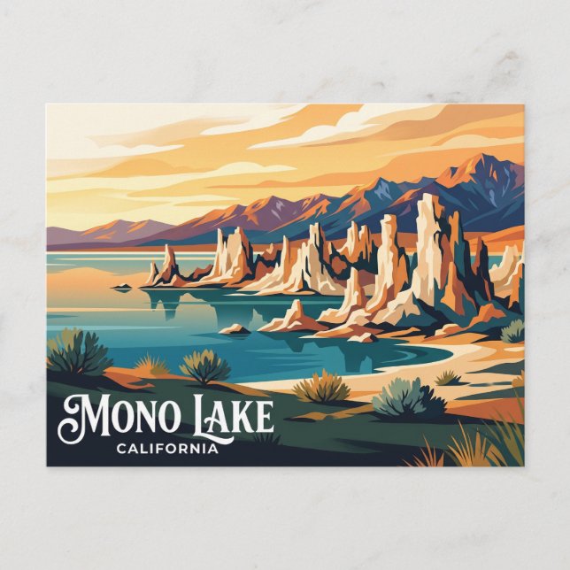 Cartão Postal Lago Mono EUA (Frente)