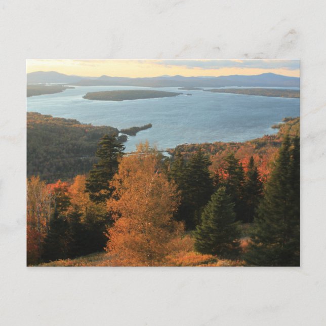 Cartão Postal Lago Mooselookmeguntic no outono (Frente)