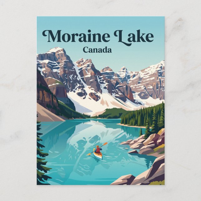 Cartão Postal Lago Moraine Canadá (Frente)