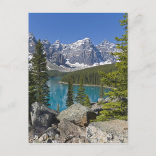 Cartão Postal Lago Moraine, Canadian Rockies, Alberta, Canadá