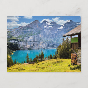 Cartão Postal Lago Oeschinen, Suiça