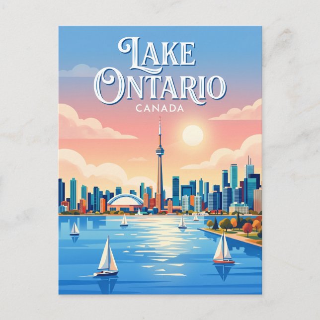 Cartão Postal Lago Ontário Canadá (Frente)