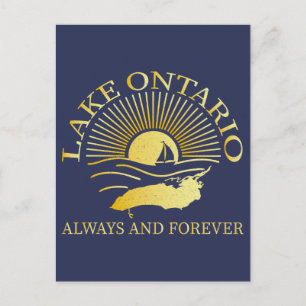 Cartão Postal Lago Ontario Vintage Sempre e Para Sempre