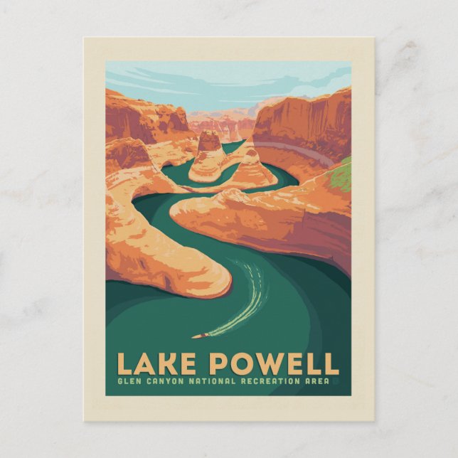 Cartão Postal Lago Powell | Arizona e Utah (Frente)