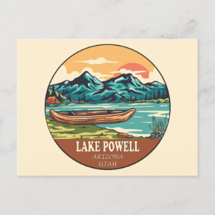 Cartão Postal Lago Powell Barco Fish Emblem