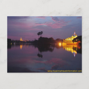Cartão Postal Lago Real Yangon 1