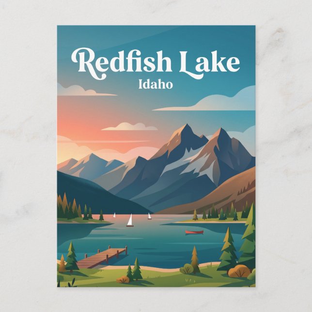 Cartão Postal Lago Redfish EUA (Frente)