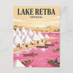 Cartão Postal Lago Retba, Dakar, Dakar