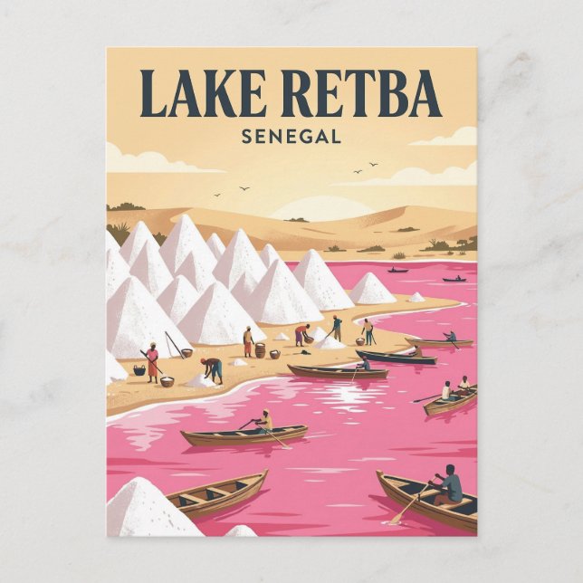 Cartão Postal Lago Retba, Dakar, Dakar (Frente)