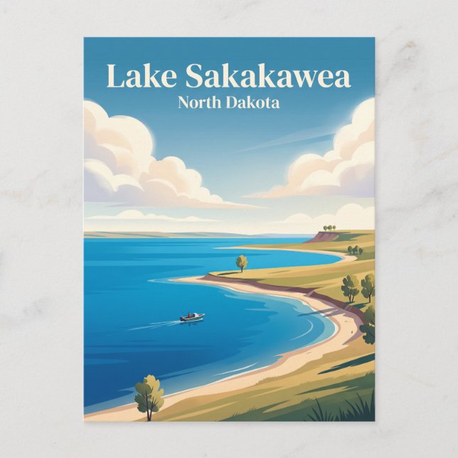Cartão Postal Lago Sakakawea (Frente)