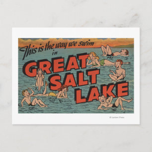 Cartão Postal Lago Salt excelente, UtahThe Way SwimUtah
