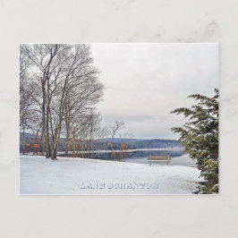 Cartão Postal Lago Scranton Postcard Scranton PA-Winter