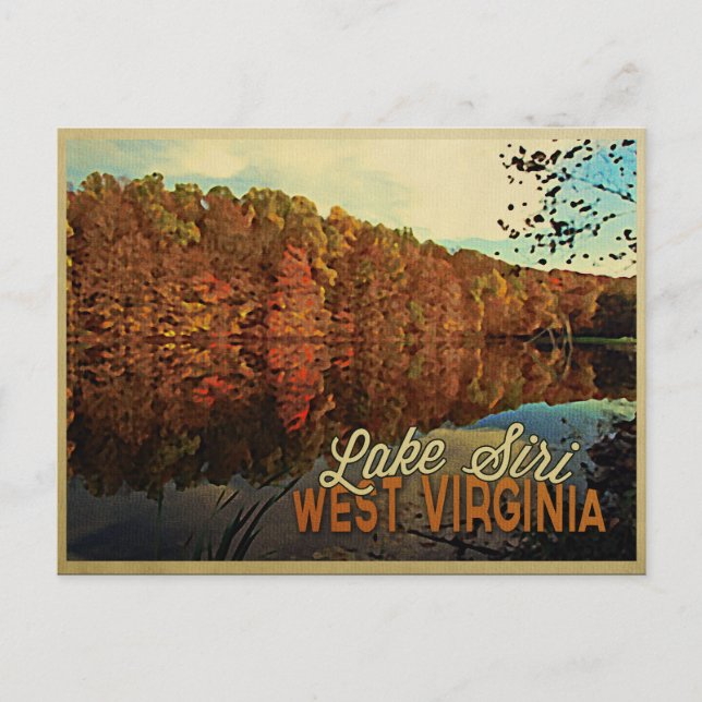 Cartão Postal Lago Siri West Virginia (Frente)