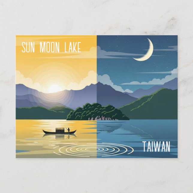 Cartão Postal Lago Sol e Lua Taiwan (Frente)