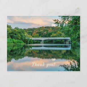 Cartão Postal Lago Springfield Serenidade Noturna Obrigado