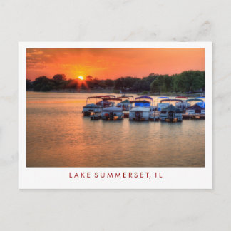 Cartão Postal Lago Summerset Illinois