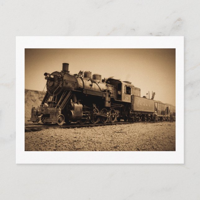 Cartão Postal Lago Superior & Ishpeming Railroad #20 Sepia (Frente)