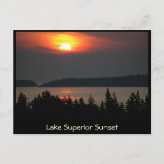 Cartão Postal Lago Superior Sunset
