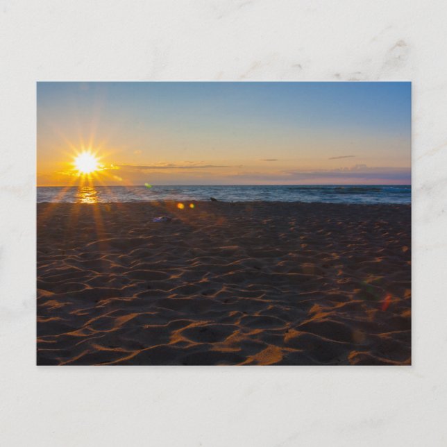 Cartão Postal Lago Superior Sunset, Ontonagon, Michigan (Frente)