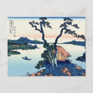 Cartão Postal Lago Suwa na província de Shinano