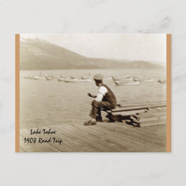 Cartão Postal Lago Tahoe - 1908 (Frente)