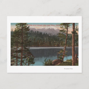 Cartão Postal Lago Tahoe, CA - Olhando através do Lago Cascade