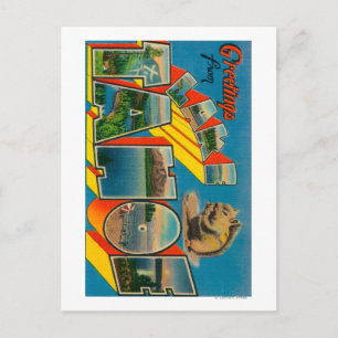 Cartão Postal Lago Tahoe, Califórnia - Cenas com Letra Grande