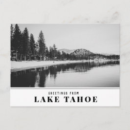 Cartão Postal Lago Tahoe em Pinewild com Round Hill e Pine Tr
