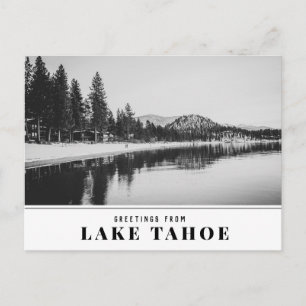Cartão Postal Lago Tahoe em Pinewild com Round Hill e Pine Tr