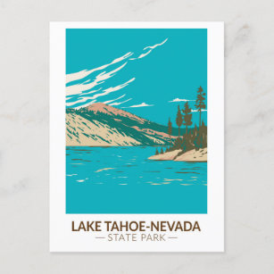 Cartão Postal Lago Tahoe Nevada State Park Nevada Vintage