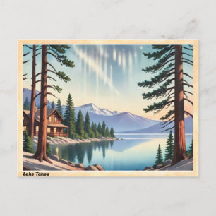 Cartão Postal Lago Tahoe Sierra Nevada Vintage