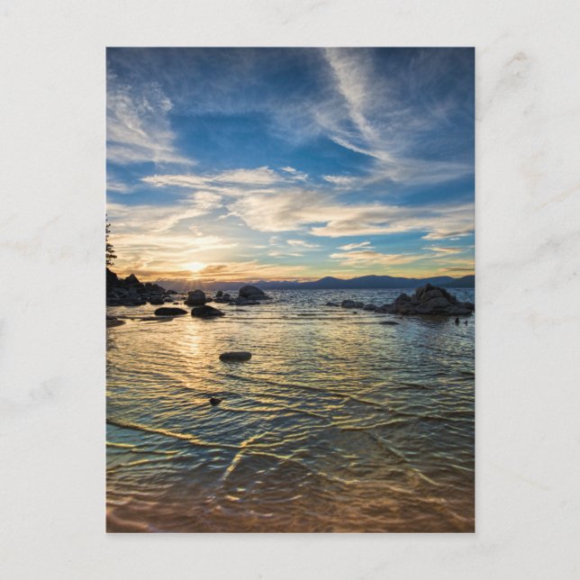 Cartão Postal Lago Tahoe Sunset (Frente)