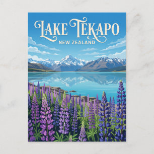 Cartão Postal Lago Tekapo Nova Zelândia
