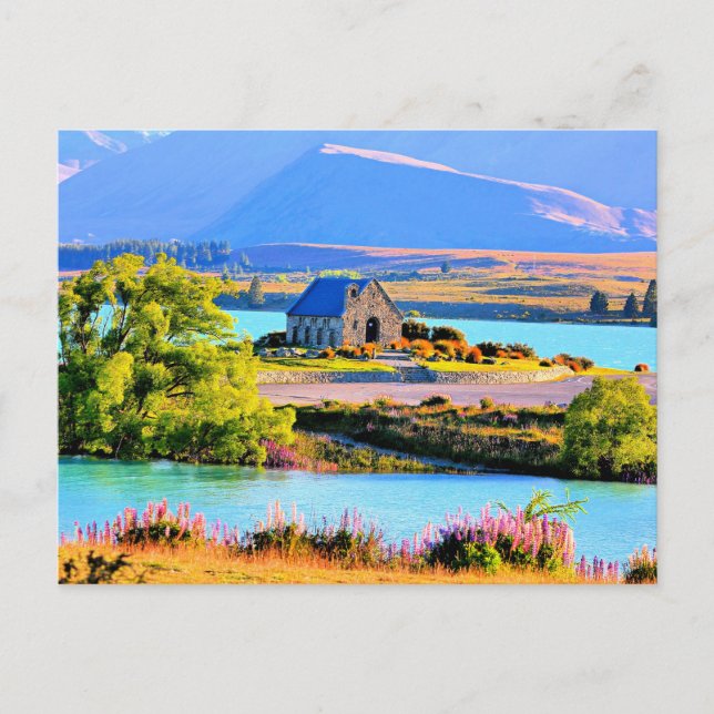 Cartão Postal Lago Tekapo, Nova Zelândia (Frente)