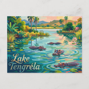 Cartão Postal Lago Tengréla (Hipopótamos) Burkina Faso