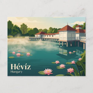 Cartão Postal Lago Termal Hévíz Hungria