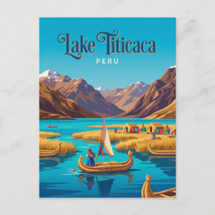 Cartão Postal Lago Titicaca Peru