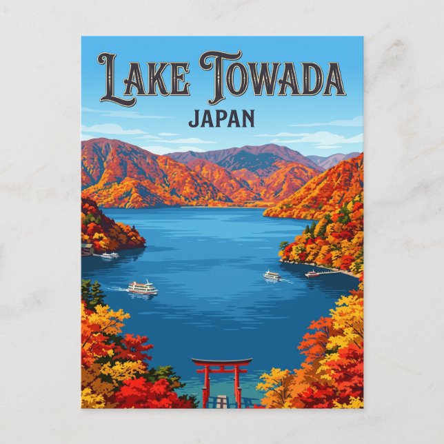 Cartão Postal Lago Towada Japão (Frente)