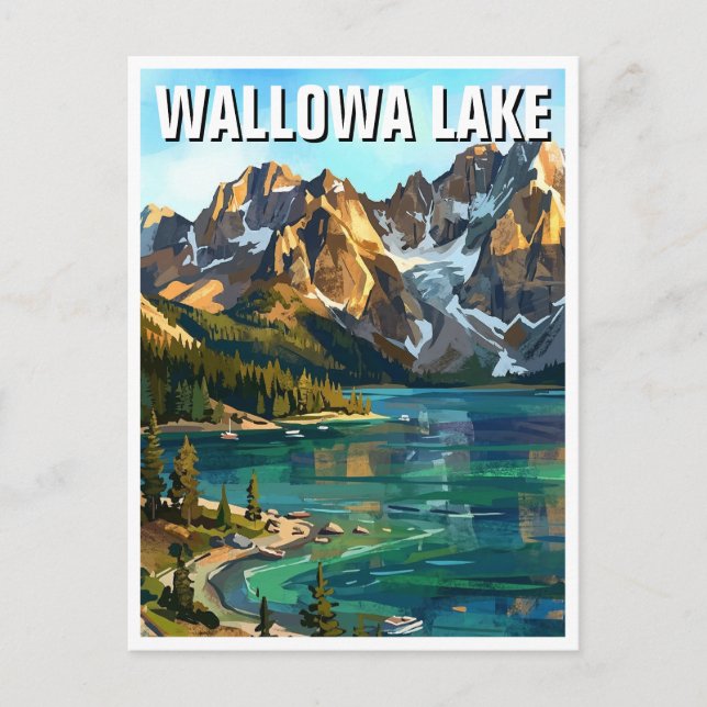 Cartão Postal Lago Wallowa (Frente)