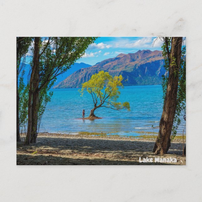 Cartão Postal Lago Wanaka Nova Zelândia (Frente)