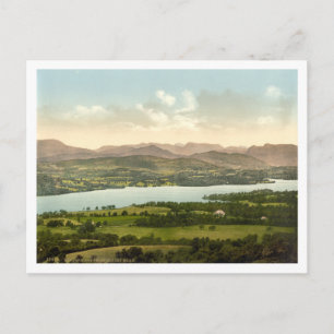Cartão Postal Lago Windermere I, Distrito do Lago, Cumbria, Ingl