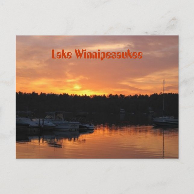 Cartão Postal Lago Winnipesaukee Sunset (Frente)