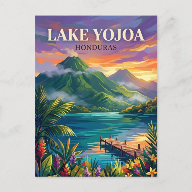 Cartão Postal Lago Yojoa Honduras (Frente)