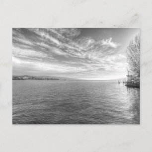Cartão Postal Lago Zurich Monocromo